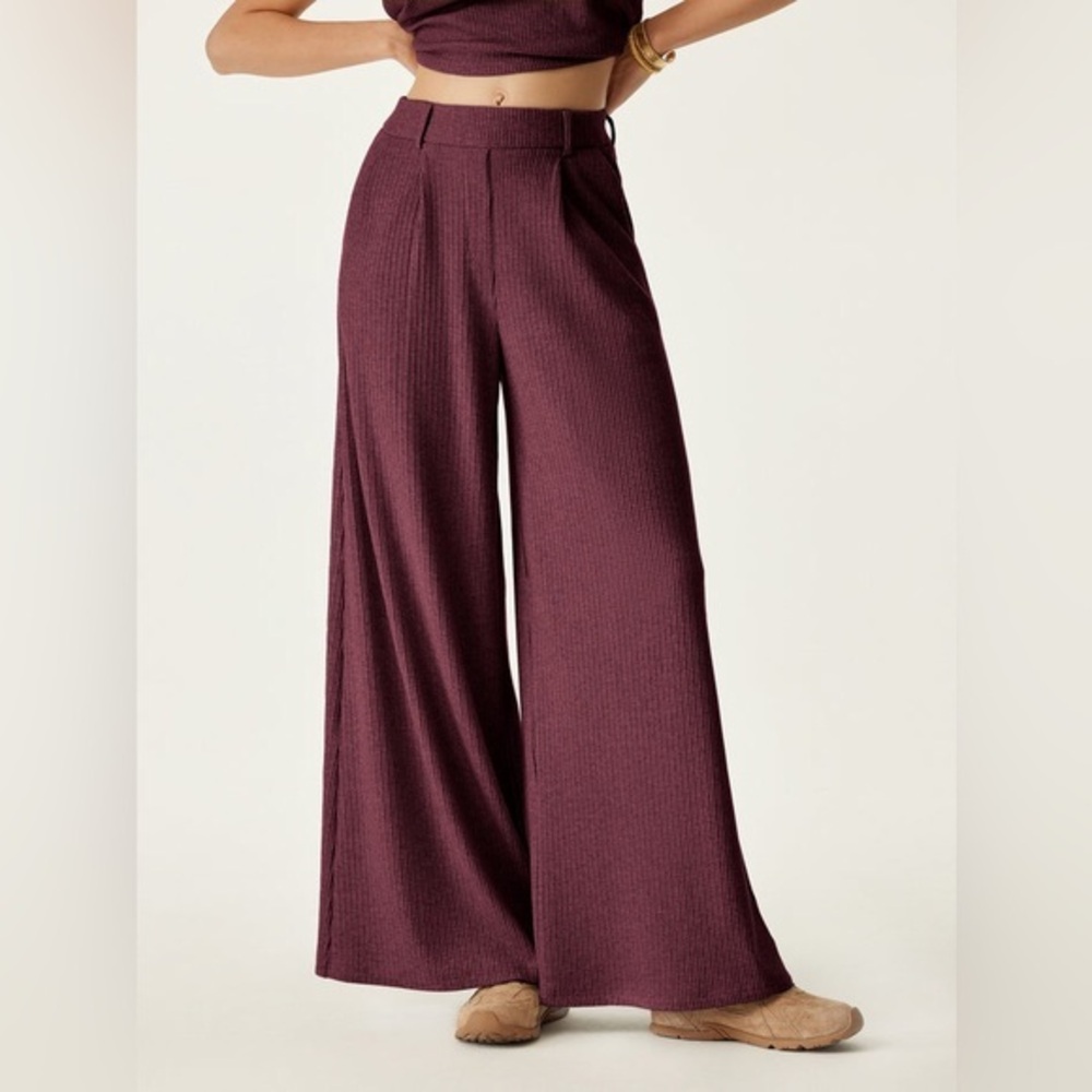 OGL Burgundy Wide Leg Pants